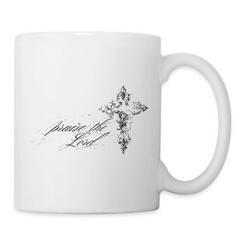 Lettering Kreuz – praise the Lord - Tasse - Weiß - Rechts