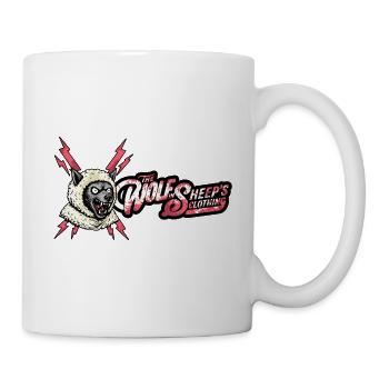 Wolf im Schafspelz Vintage Punk - Tasse - Weiß - Rechts
