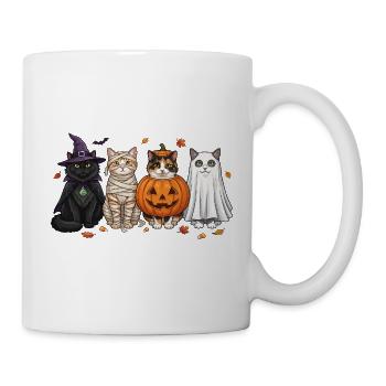 Halloween Kitty Quartett - Tasse - Weiß - Rechts