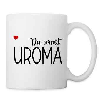 Du wirst Uroma - Tasse - Weiß - Rechts