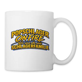 PopSchlager On Fire Schlagerfamilie - Tasse - Weiß - Rechts