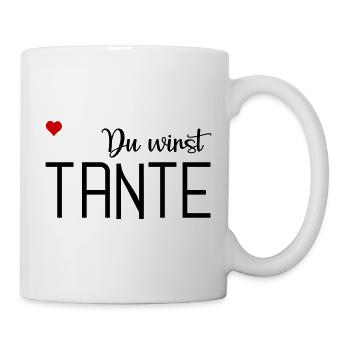 Du wirst Tante - Tasse - Weiß - Rechts