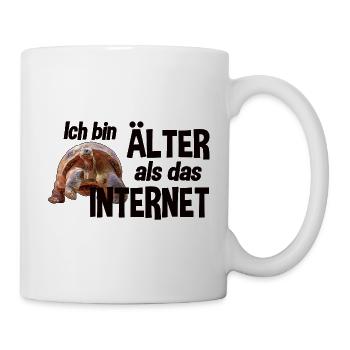 Ich bin älter als das Internet - Schildkröte - Tasse - Weiß - Rechts