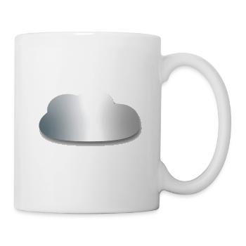 Silberne Wolke Gradient - Tasse - Weiß - Rechts