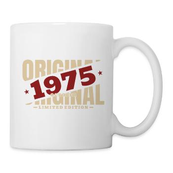 51. Geburtstag Geschenk Mann Original Oktober 1975 - Tasse - Weiß - Rechts