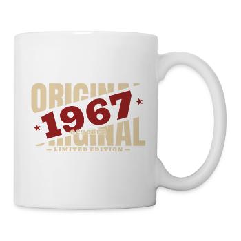 59. Geburtstag Geschenk Mann Original Oktober 1967 - Tasse - Weiß - Rechts
