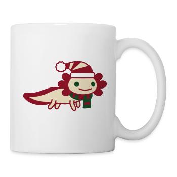 Axolotl Weihnachten Clipart - Tasse - Weiß - Rechts