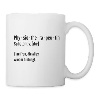 Physiotherapeutin Substantiv Definition Geschenk - Tasse - Weiß - Rechts