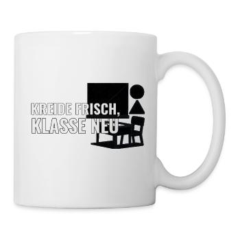 Geschenk für Lehrkräfte zum Start an neuer Schule - Tasse - Weiß - Rechts