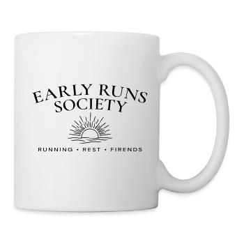 Early Runs Gesellschaft – Morgenlaufclub - Tasse - Weiß - Rechts