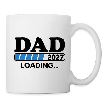 Dad 2027 Loading Papa Baby Geschenk - Tasse - Weiß - Rechts