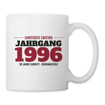 Jahrgang 1996 Limitierte Edition – 30. Geburtstag - Tasse - Weiß - Rechts