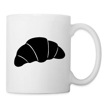  Croissant schwarz Geschenkidee für Bäcker  - Tasse - Weiß - Rechts