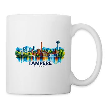 Tampere - Finland - Finnland - Suomi Skandinavien - Tasse - Weiß - Rechts