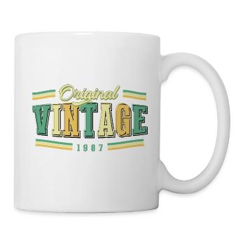 39. Geburtstag Original Vintage 1987 Retro - Tasse - Weiß - Rechts