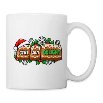 Ctrl Alt Delight Weihnachtsdesign - Tasse - Weiß - Rechts
