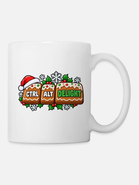 Ctrl Alt Delight Weihnachtsdesign - Tasse - Weiß