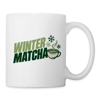 Grüne Winter Matcha Tasse - Tasse - Weiß - Rechts