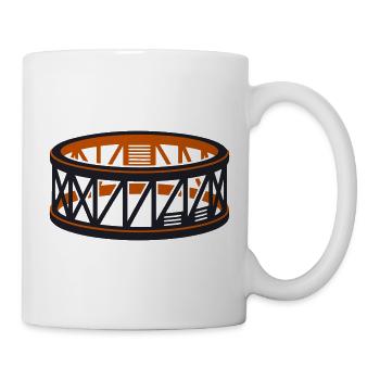 Raketenbasis Startrampe Grafik - Tasse - Weiß - Rechts