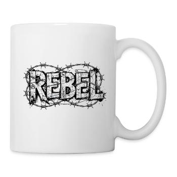 Rebellen-Stacheldrahttypografie - Tasse - Weiß - Rechts