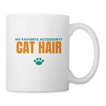 Katzenhaar: Mein Lieblingsaccessoire - Tasse - Weiß - Rechts