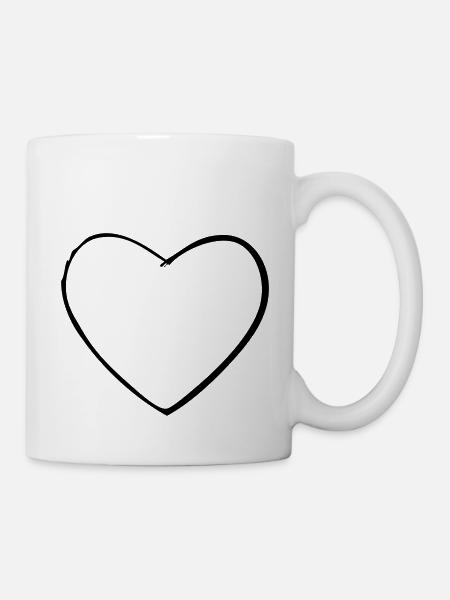 Herz - Tasse - Weiß