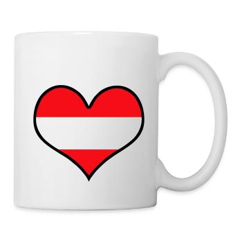 herz österreich austria - Tasse - Weiß - Rechts
