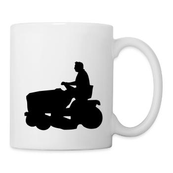 riding mower - Tasse - Weiß - Rechts