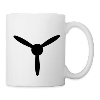 3 blade propeller 1 colour - Mug - white - Right