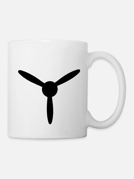 3 pales de l'hélice 1 couleur - Mug blanc - blanc