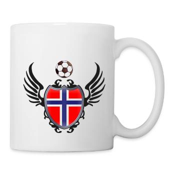 Football Norway (coat of arms & wings) - Mug - white - Right