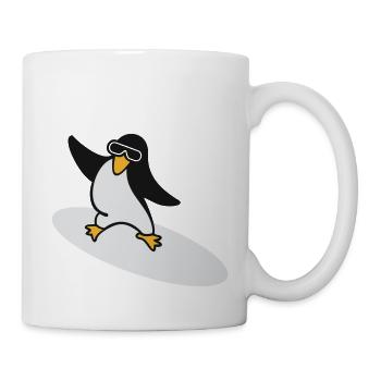 Surfer Pinguin / penguin (3c) - Tasse - Weiß - Rechts