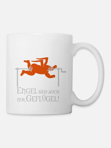 Engel sind auch nur Geflügel - Tasse - Weiß