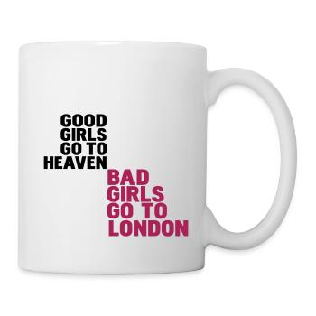 bonnes filles vont au ciel les mauvaises filles - Mug blanc - blanc - Droite
