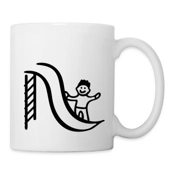 Faites glisser avec l'enfant - Mug blanc - blanc - Droite
