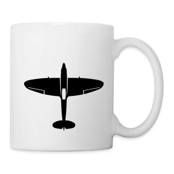 spitfire_oben - Tasse - Weiß - Rechts