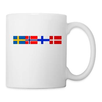 Scandinavian flags close together - Tasse - Weiß - Rechts