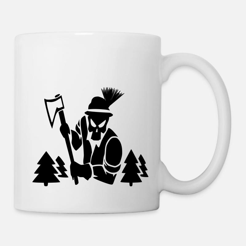 Holzfäller - Tasse - Weiß
