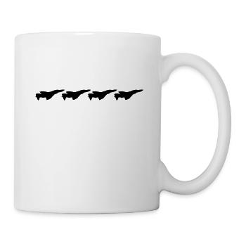 F4 Phantom II schwarz - Tasse - Weiß - Rechts