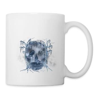 Skull (für blaue Shirts) - Tasse - Weiß - Rechts