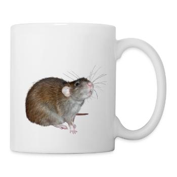 Old lady Rose the rat - Mug - white - Right