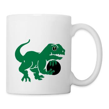 bowling dino (3c) - Mug - white - Right