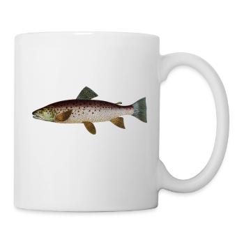 Forelle - Tasse - Weiß - Rechts