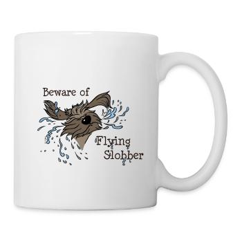 Beware of Flying Slobber - Tasse - Weiß - Rechts