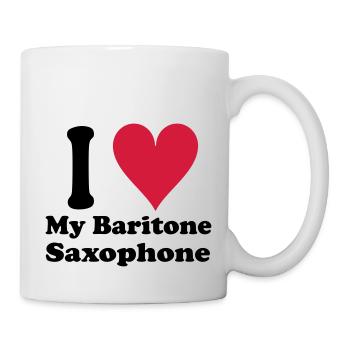 I Love Baritone Saxophone - Mug - white - Right