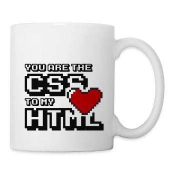 Vous êtes le css à mon html - Mug blanc - blanc - Droite