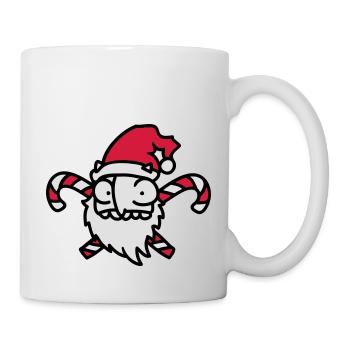 Weihnachtsmann Zuckerstange 3 - Tasse - Weiß - Rechts