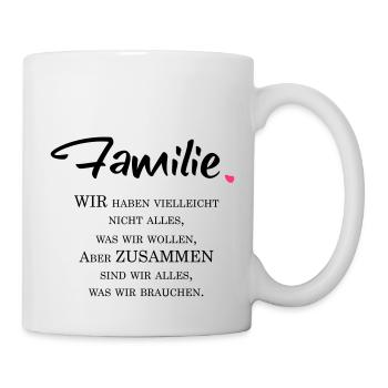 Familie - Tasse - Weiß - Rechts