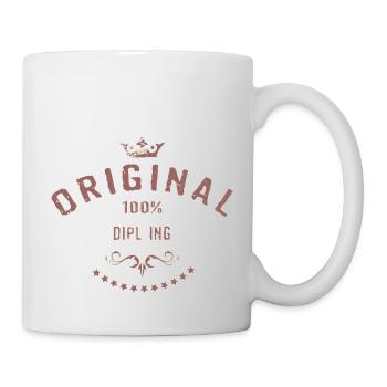 Original 100 Prozent Dipl Ing - RAHMENLOS red - Tasse - Weiß - Rechts