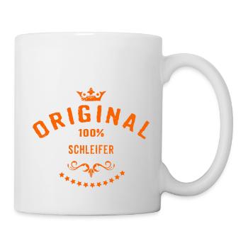 Original 100 Prozent Schleifer - RAHMENLOS Beruf - Tasse - Weiß - Rechts